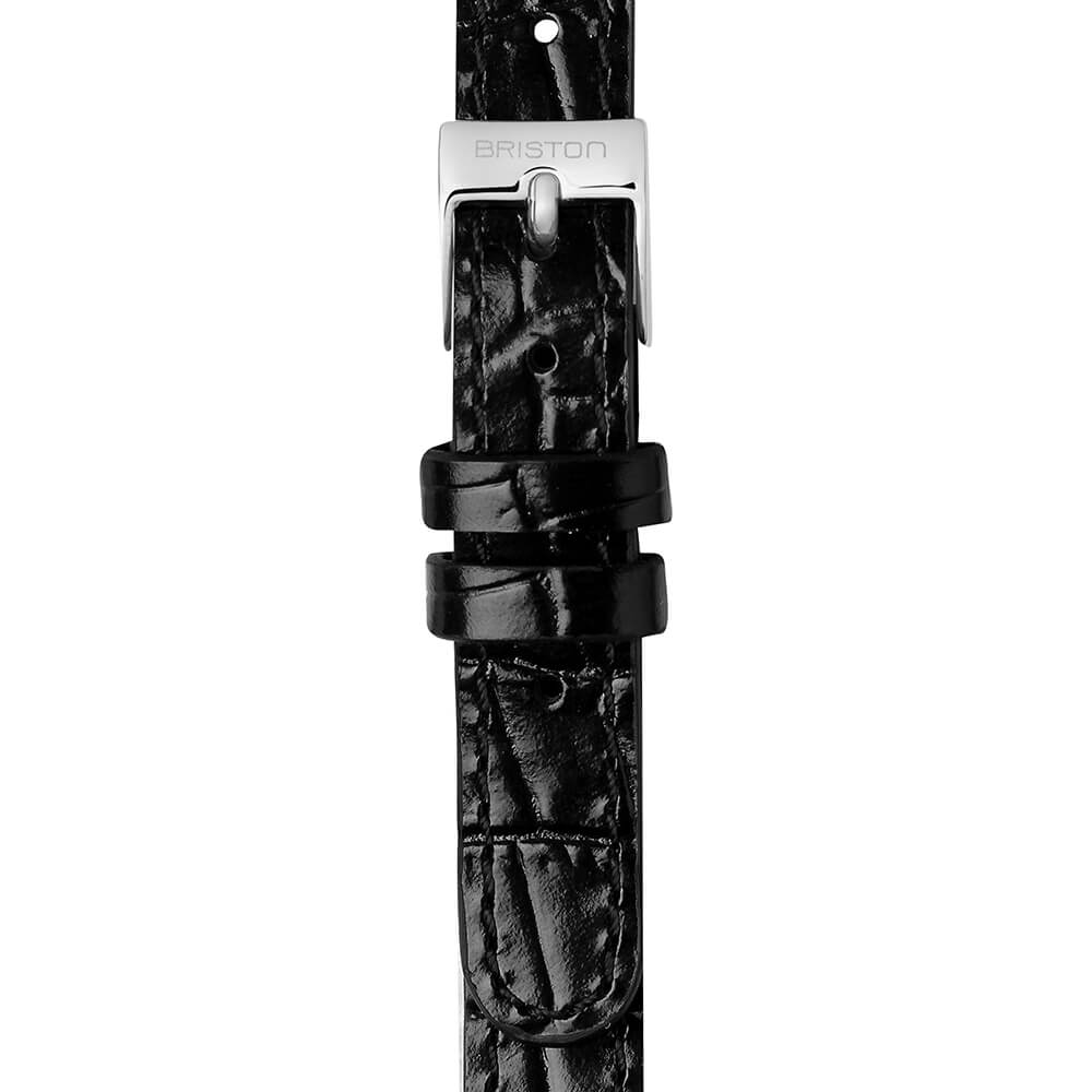 BRACELET CUIR LUXURY 2 BRINS - 12 MM - NOIR - Image 2