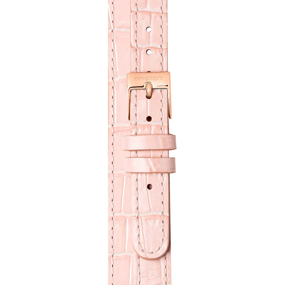 BRACELET CUIR LUXURY 2 BRINS - 12 MM - ROSE CLAIR - Image 3