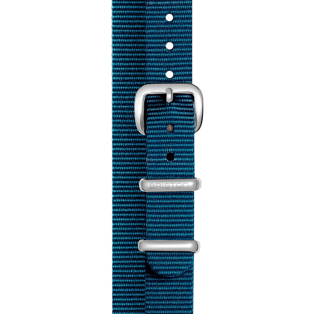 BRACELET TYPE NATO - 12 MM - BLEU CANARD