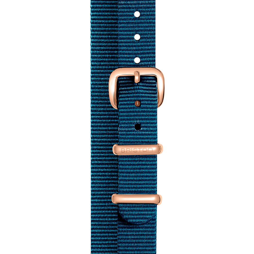 BRACELET TYPE NATO - 12 MM - BLEU CANARD - Image 3
