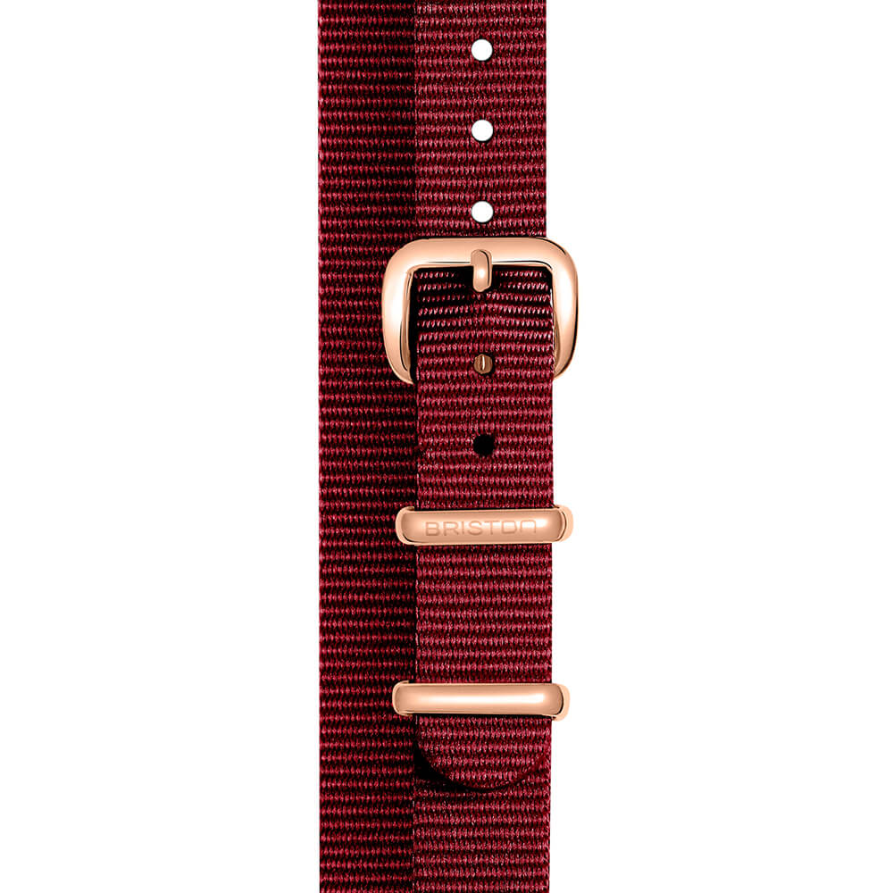 BRACELET TYPE NATO - 12 MM - BORDEAUX - Image 3