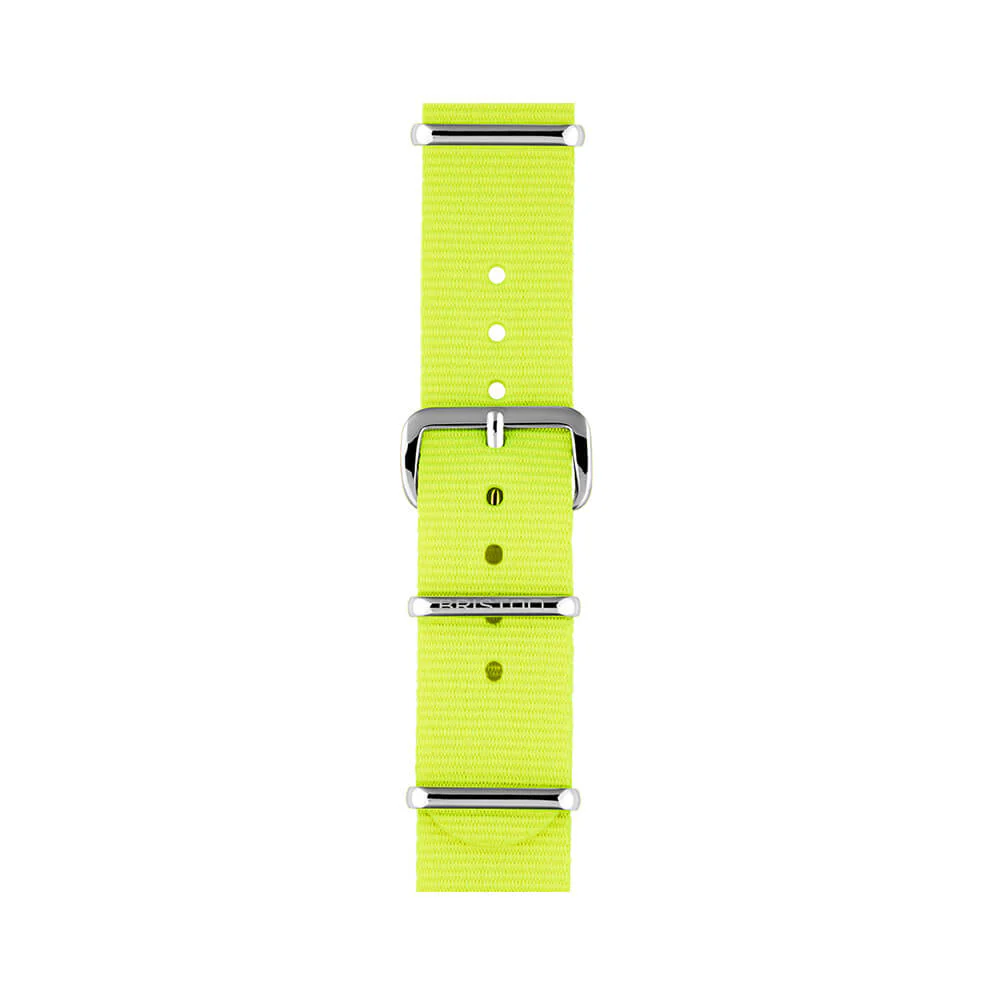 BRACELET TYPE NATO - JAUNE FLUO