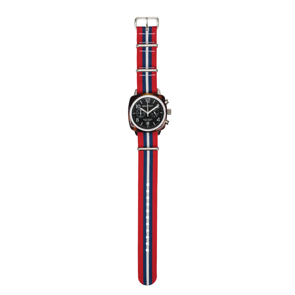 BRACELET TYPE NATO - ROUGE BLEU BLANC - Image 3