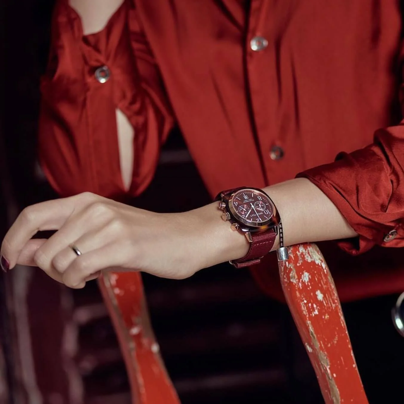 Clubmaster Classic - Chrono - Rose Gold - Rouge - Image 4