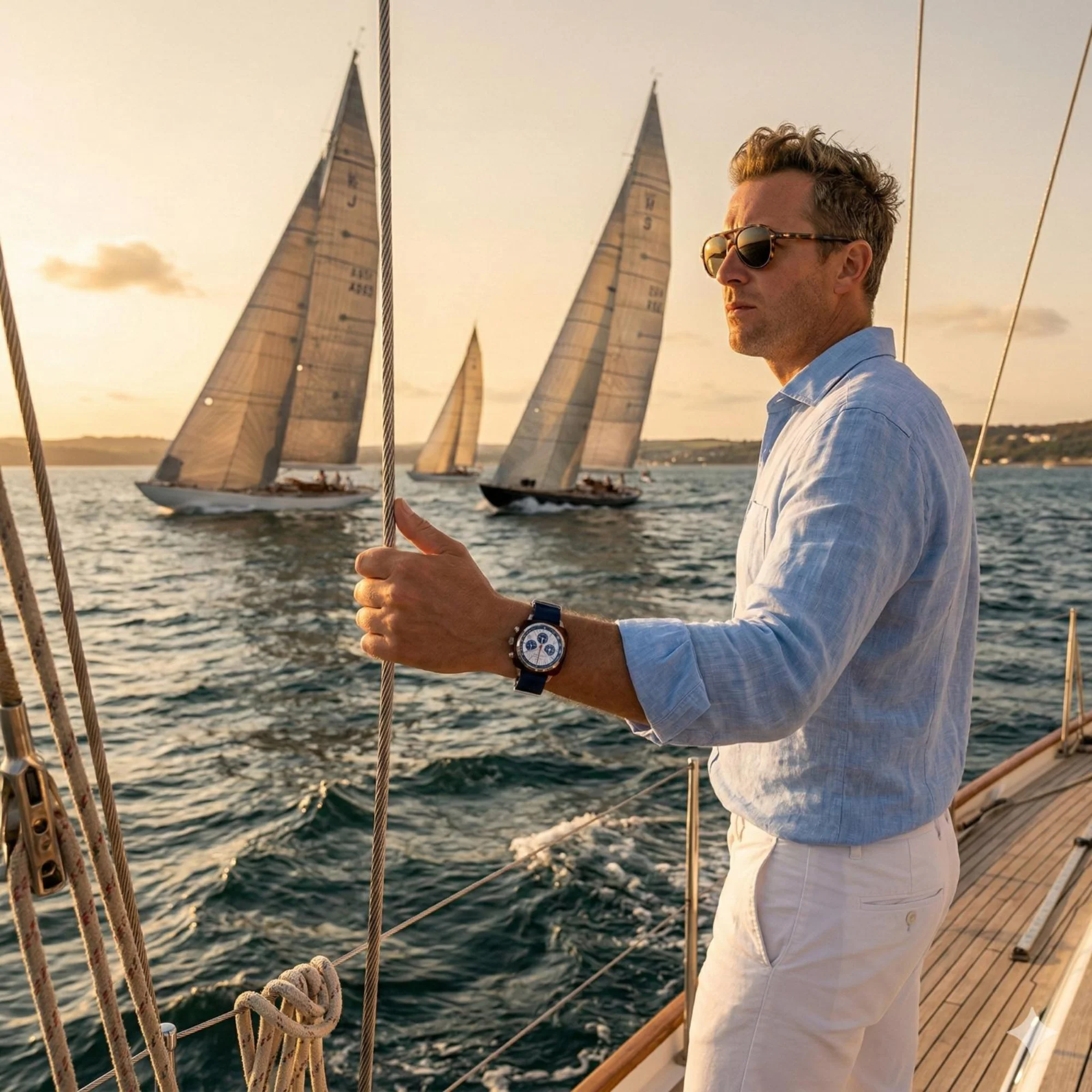 Clubmaster Regatta - Chrono - Blanc / Bleu - Image 3